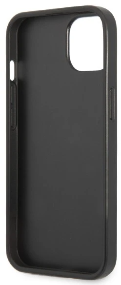 Karl Lagerfeld KLHCP13MSFMP2K iPhone 13/ 14 / 15 6,1″ kietas dėklas juodas Saffiano Plaque