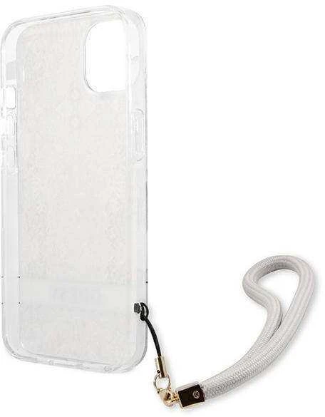 Dėklas Guess GUHCP13SHFLSD Apple iPhone 13 mini 5,4″ aukso spalvos hardcase Flower Strap