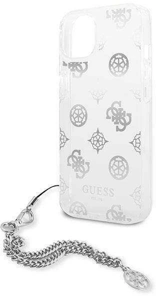 Apple iPhone 13 Mini Guess dėklas Peony Chain Collection (GUHCP13SKSPESI) sidabrinės spalvos