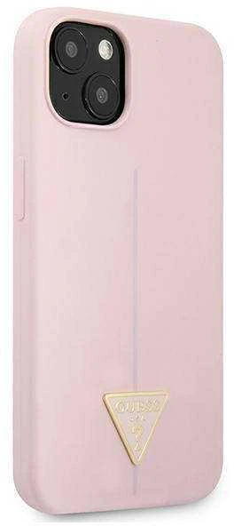 Guess GUHCP13SSLTGU Apple iPhone 13 mini 5,4″ violetinės spalvos kietas dėklas Silicone Triangle
