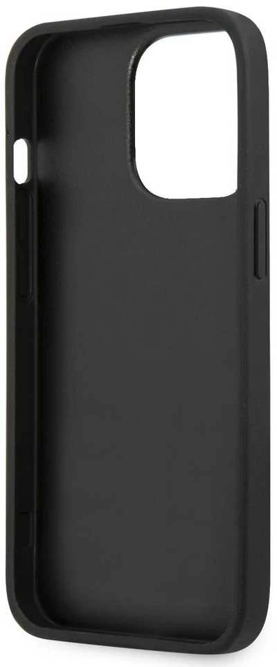 Dėklas KLHCP13LSAKICKCBK Karl Lagerfeld PU Saffiano Karl and Choupette Heads Case for iPhone 13 Pro Juodas (Juodas)