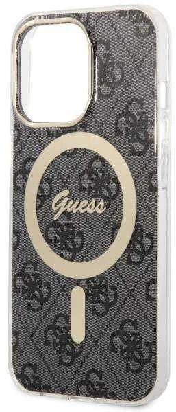 Dėklas GUESS GUHMP13LH4STK IPHONE 13 PRO / 13 6.1 "Juodas / Juodas HARDCASE 4G MAGSAFE