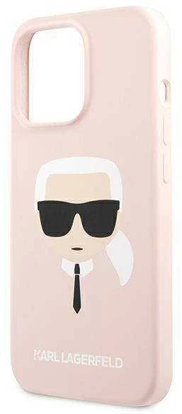 Karl Lagerfeld KLHCP13LSLKHLP Apple iPhone 13 Pro / 13 6,1″ light rožinės spalvos kietas dėklas Silicone Karl`s