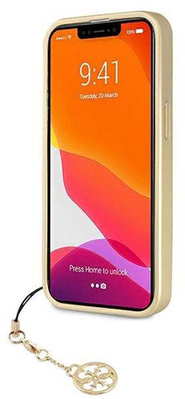 Guess GUHCP13XGF4GGR iPhone 13 Pro Max 6.7 quot; pilkas / pilkas kietas dėklas 4G Charms kolekcija