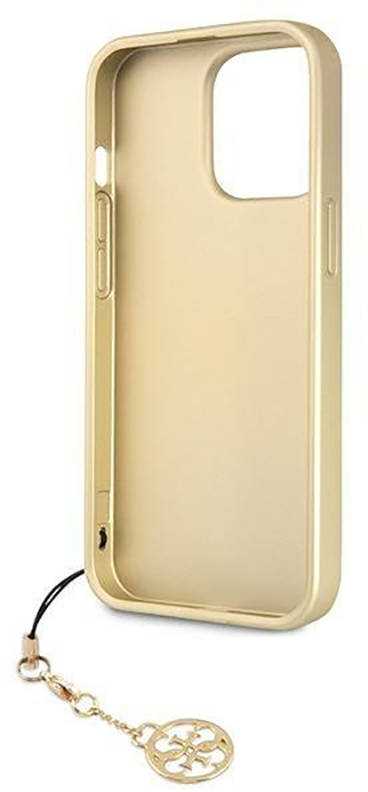Guess GUHCP13XGF4GGR iPhone 13 Pro Max 6.7 quot; pilkas / pilkas kietas dėklas 4G Charms kolekcija