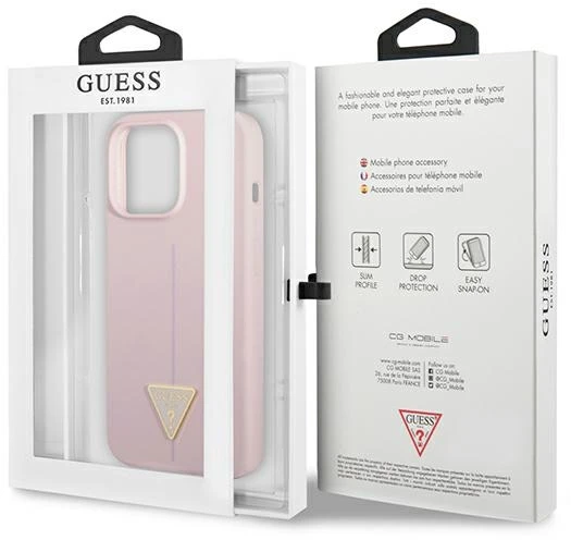 Dėklas Guess GUHCP13XSLTGU iPhone 13 Pro Max 6,7″ violetinė hardcase Silicone Triangle