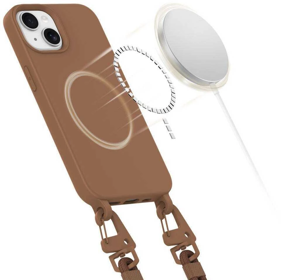 Apple iPhone 13 Tech-Protect Magnecklace MagSafe Chocolate dėklas jūsų telefonui rudos spalvos