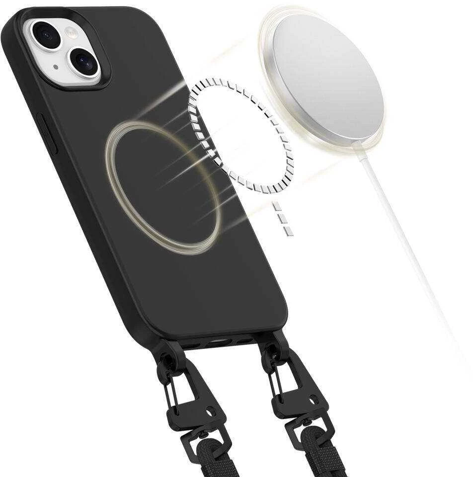 Apple iPhone 13 Tech-Protect Magnecklace MagSafe dėklas jūsų telefonui juodos spalvos