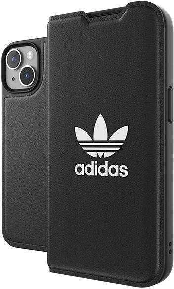 Adidas OR Booklet Dėklas BASIC Apple iPhone 14/ 15 / 13 6.1″ juodos spalvos baltos spalvos 50181