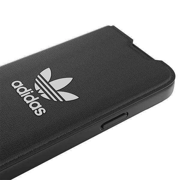 Adidas OR Booklet Dėklas BASIC Apple iPhone 14/ 15 / 13 6.1″ juodos spalvos baltos spalvos 50181