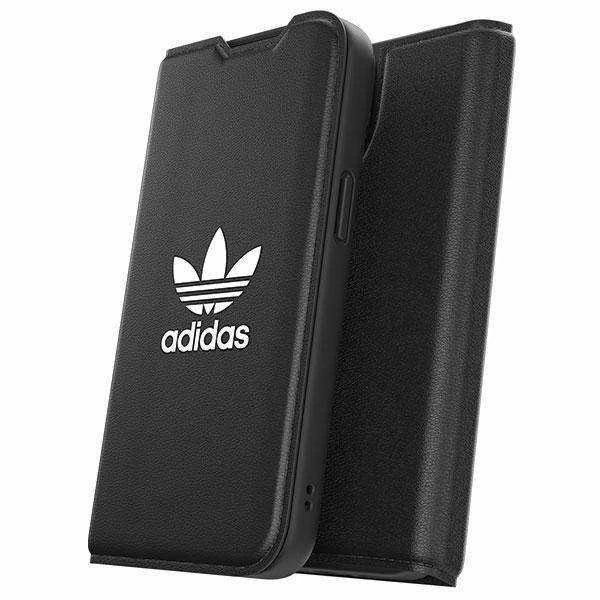 Adidas OR Booklet Dėklas BASIC Apple iPhone 14/ 15 / 13 6.1″ juodos spalvos baltos spalvos 50181
