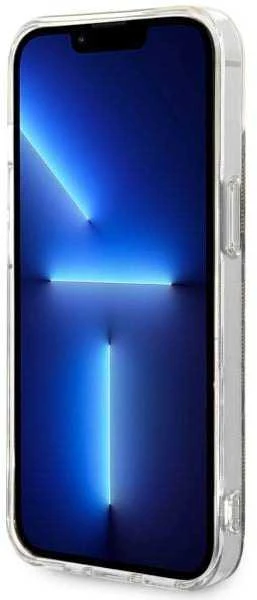 Guess telefono dėklas iPhone 14 6,1 GUHMP14SP4RPSW ruda hartelefono dėklas Magsafe 4G Printed Stripes