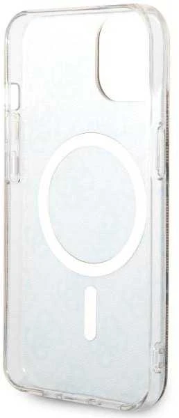 Guess telefono dėklas iPhone 14 6,1 GUHMP14SP4RPSW ruda hartelefono dėklas Magsafe 4G Printed Stripes