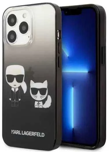 Dėklas Karl Lagerfeld KLHCP14MTGKCK IPHONE 14 PLUS / 15 PLUS 6.7 "HARDCASE JUODA / Juodas GRADIENT IKONIK KARL & CHOUPETTE