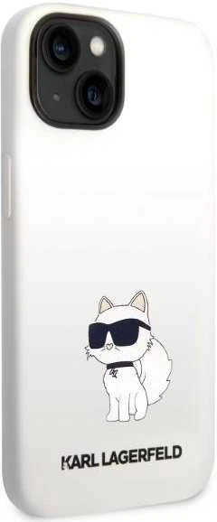 Karl Lagerfeld dėklas, skirtas iPhone 14 Plus 6,7 KLHCP14MSNCHBCH baltas HC Silicone NFT Choupette