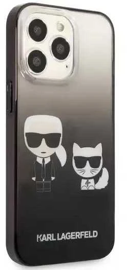 Dėklas Karl Lagerfeld KLHCP14MTGKCK IPHONE 14 PLUS / 15 PLUS 6.7 "HARDCASE JUODA / Juodas GRADIENT IKONIK KARL & CHOUPETTE
