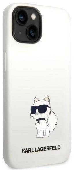 Karl Lagerfeld KLHMP14MSNCHBCH iPhone 14 Plus /15 Plus 6,7″ kietas dėklas baltos spalvos Silikono Choupette MagSafe