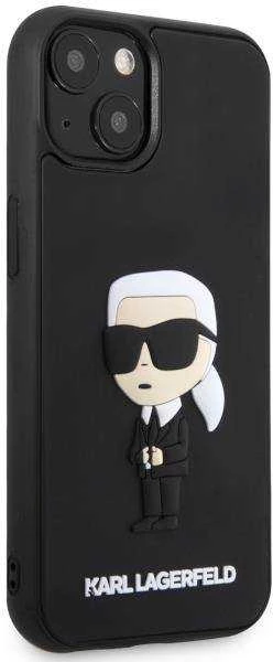 Karl Lagerfeld KLHCP14M3DRKINK iPhone 14 Plus / 15 Plus 6.7″ juodos spalvos kietas dėklas Rubber Ikonik 3D