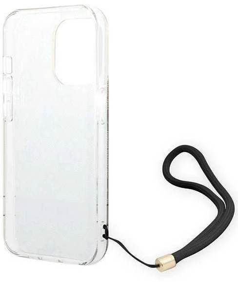 „Guess“ GUOHCP14LH4STW „Apple iPhone 14 Pro 6,1“ rudas kietas dėklas 4G spausdinimo dirželis