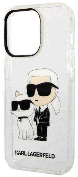 Apple iPhone 14 Pro Karl Lagerfeld dėklas IML GLIT NFT Karl&Choupette (KLHCP14LHNKCTGT) skaidrus