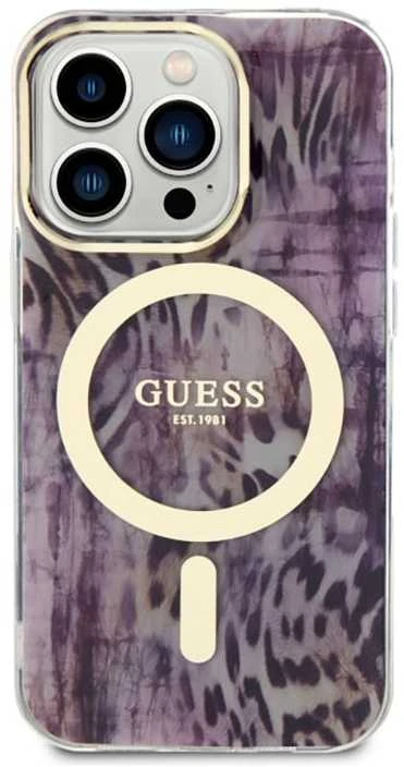 Dėklas GUESS GUHMP14XHLEOPWP IPHONE 14 PRO MAX 6.7 "Rožinis/Rožinis HARDCASE LEOPARD MAGSAFE