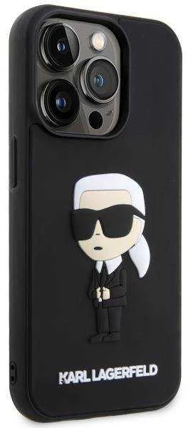 Dėklas Karl Lagerfeld KLHCP14X3DRKINK Apple iPhone 14 Pro Max 6.7" juodos spalvos hardcase Rubber Ikonik 3D