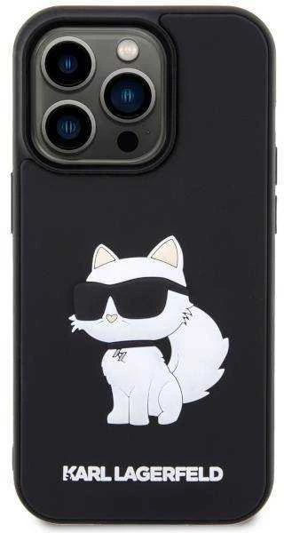 Apple iPhone 14 Pro Max Karl Lagerfeld dėklas Rubber Choupette 3D (KLHCP14X3DRKHNK) juodos spalvos