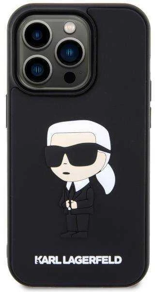 Dėklas Karl Lagerfeld KLHCP14X3DRKINK Apple iPhone 14 Pro Max 6.7" juodos spalvos hardcase Rubber Ikonik 3D