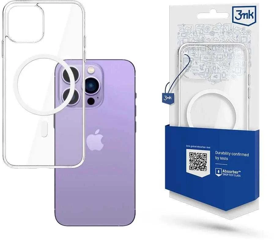 Dėklas Apple iPhone 14 Pro Suderinamas MagSafe 3mk Magseries - skaidrus