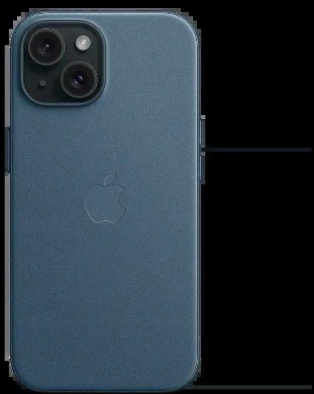 iPhone 15 FineWoven Case with MagSafe - Pacific Blue