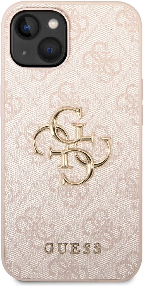 Dėklas GUESS GUHCP15S4GPIPI IPHONE 15/14/13 6.1 "Rožinis / Rožinis HARDCASE 4G BIG METAL LOGO