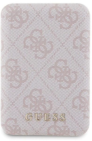 Dėklas Guess Set GUBPM5P15S4GEMGP Apple iPhone 15 6.1″ hardcase + Powerbank 5000mAh MagSafe rožinės spalvos 4G Meta