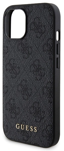 „Guess“ komplektas GUBPM5P15S4GEMGK Apple iPhone 15 6.1“ kietas dėklas + išorinė baterija 5000mAh „MagSafe“ juodos spalvos 4G su jungtimi