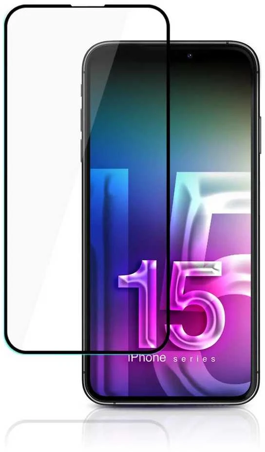 LCD apsauginis stikliukas 3mk Hard Glass Max Lite Apple iPhone 15 Plus juodas