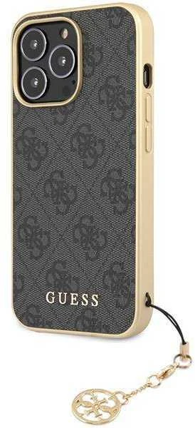 Dėklas Guess GUHCP15LGF4GGR iPhone 15 Pro 6.1" pilka/pilkas hardcase 4G Charms Collection