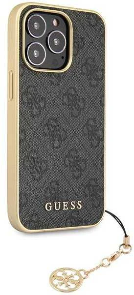 Dėklas Guess GUHCP15LGF4GGR iPhone 15 Pro 6.1" pilka/pilkas hardcase 4G Charms Collection