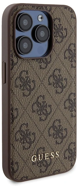 „Guess“ rinkinys GUBPM5P15L4GEMGW Apple iPhone 15 Pro 6.1“ kietas dėklas + išorinė baterija 5000mAh „MagSafe“ rudos spalvos 4