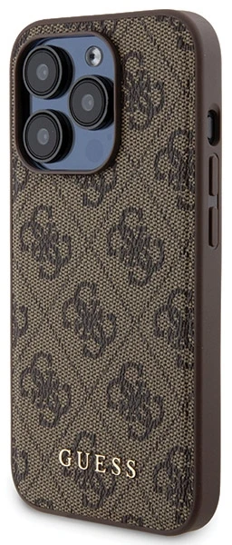 „Guess“ rinkinys GUBPM5P15L4GEMGW Apple iPhone 15 Pro 6.1“ kietas dėklas + išorinė baterija 5000mAh „MagSafe“ rudos spalvos 4