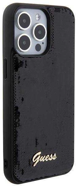 Dėklas GUESS GUHCP15LPSFDGSK IPHONE 15 PRO 6.1 "Juodas/Juodas HARDCASE SEQUIN SCRIPT METAL
