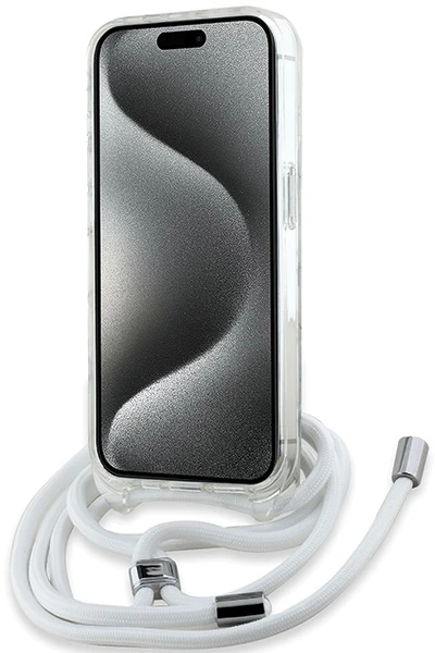 Karl Lagerfeld KLHMP15LHCKCKLCT Apple iPhone15 Pro 6.1″ skaidrus kietas dėklas IML Crossbody Monogram Karl &