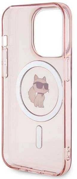 Apple iPhone 15 Pro Karl Lagerfeld dėklas IML Choupette MagSafe (KLHMP15LHFCCNOP) rožinės spalvos