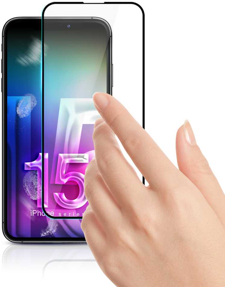 LCD apsauginis stikliukas 3mk Hard Glass Max Lite Apple iPhone 15 Pro Max juodas