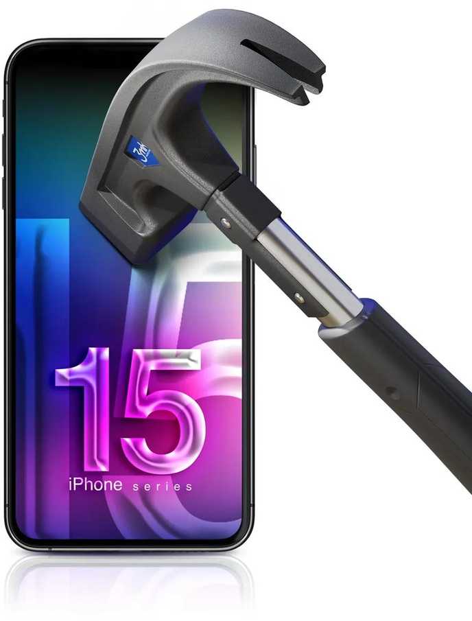 LCD apsauginis stikliukas 3mk Hard Glass Max Lite Apple iPhone 15 Pro Max juodas