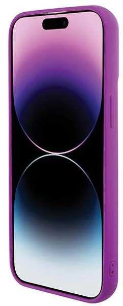 GUESS GUHCP15XPMSDGSF IPHONE 15 PRO MAX 6.7" FUKSJA/FUKSIJA kietas dėklas DISCO METAL SCRIPT