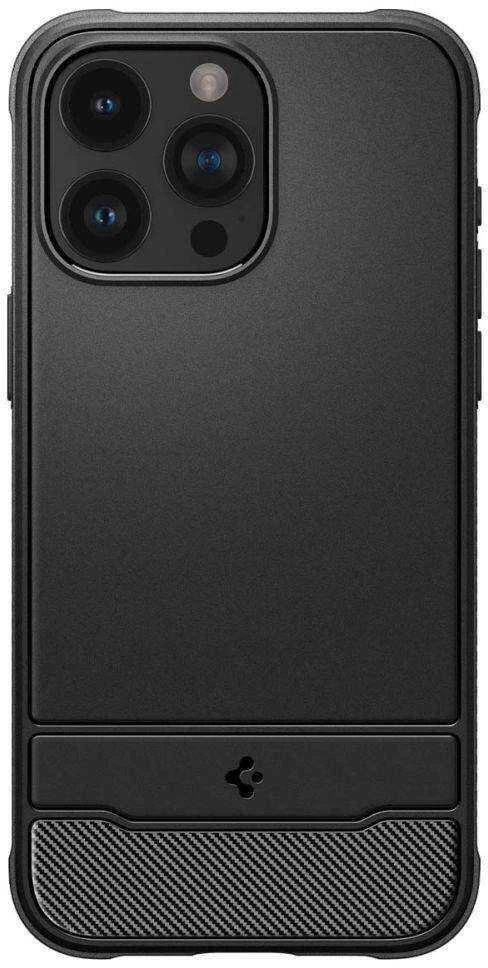 Apple iPhone 15 Pro Max Spigen Rugged Armor MagSafe Matte telefono dėklas juodos spalvos