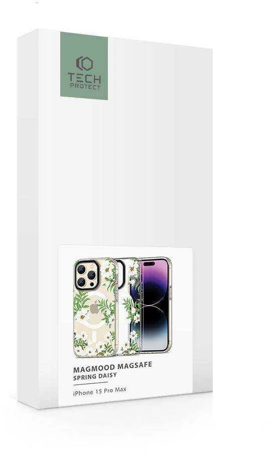 Apple iPhone 15 Pro Max Tech-Protect MagMood MagSafe Spring Daisy dėklas telefonui skaidrus