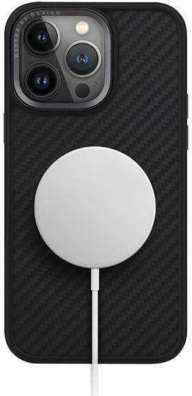 UNIQ dėklas Keva Apple iPhone 15 Pro Max 6.7″ Magclick Charging carbon juodos spalvos
