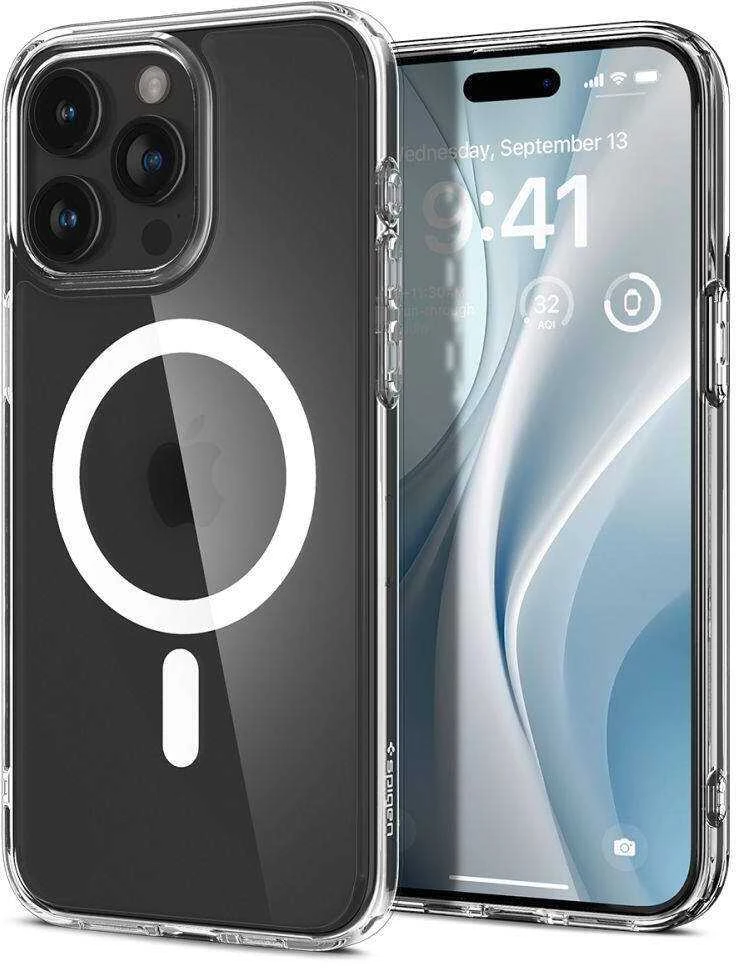 Spigen Ultra Hybrid (MagFit) dėklas skirtas Apple iPhone 15 Pro, spalva - Frost Clear