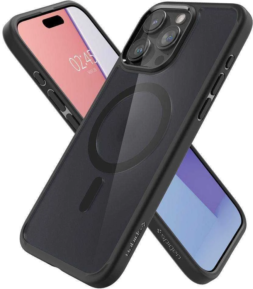 Spigen Ultra Hybrid (MagFit) dėklas skirtas Apple iPhone 15 Pro, spalva - Frost Black