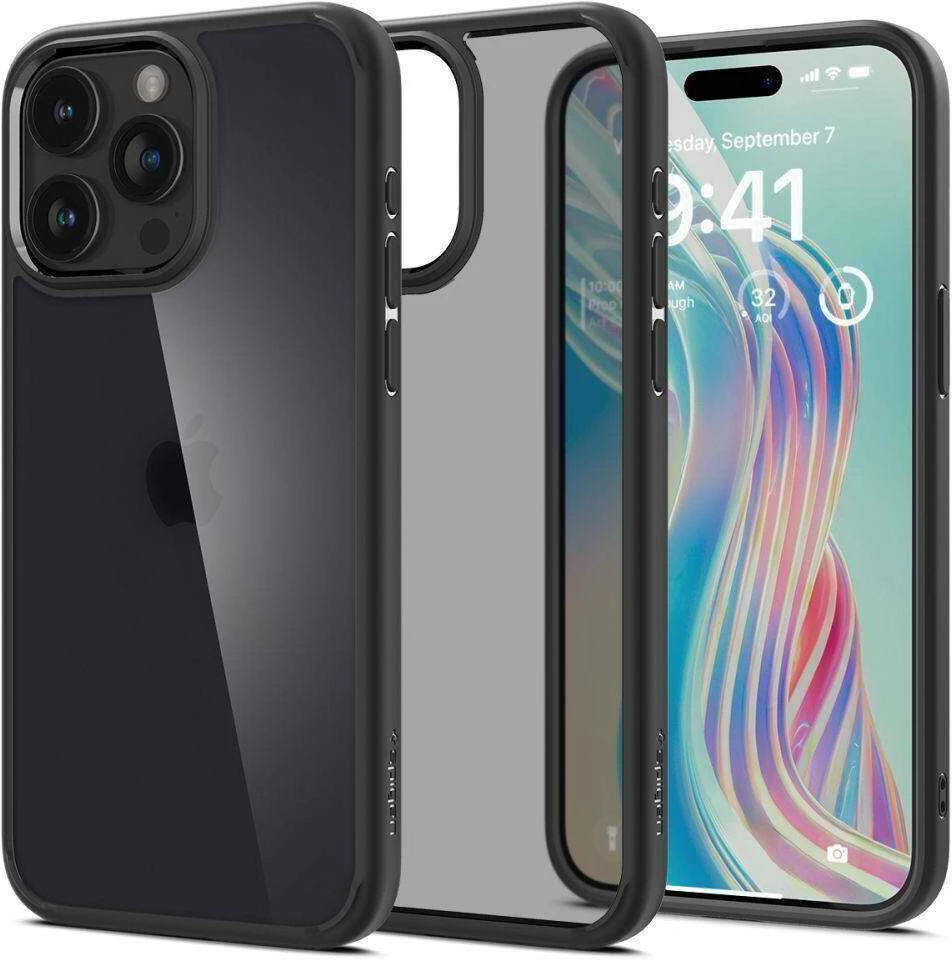Spigen Ultra Hybrid Matte dėklas skirtas Apple iPhone 15 Pro, spalva - Frost Black